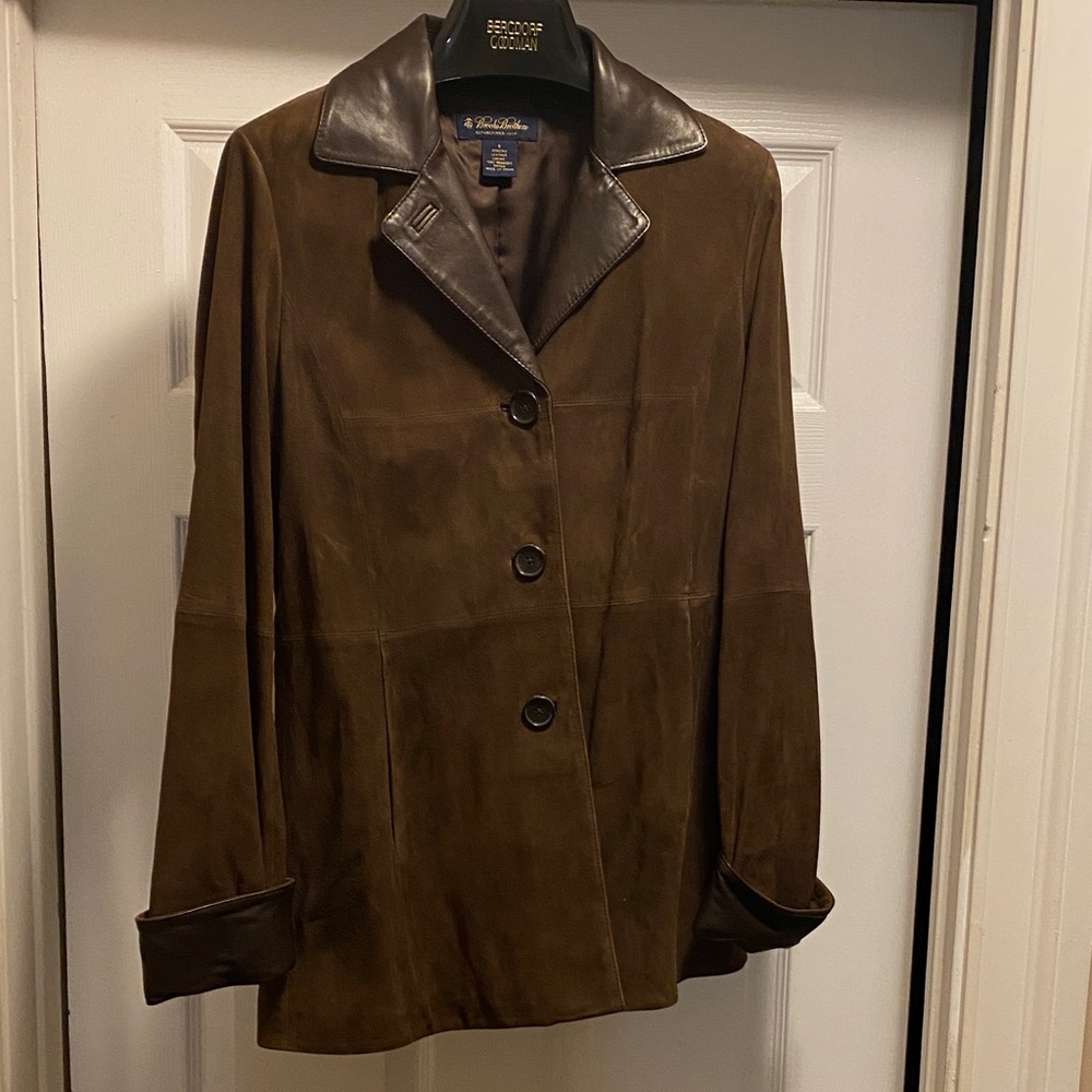 Brooks Brothers Dark Brown Leather Jacket